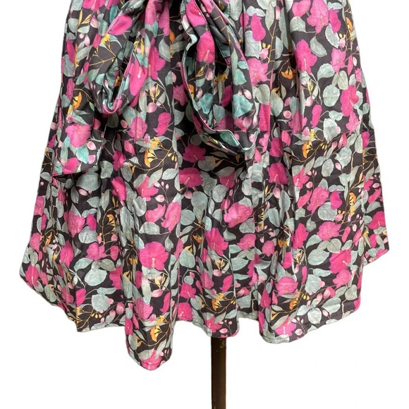 Roller‎ Rabbit Manusa Ainsley Mini Dress Black Floral Print Size Small - Picture 6 of 12